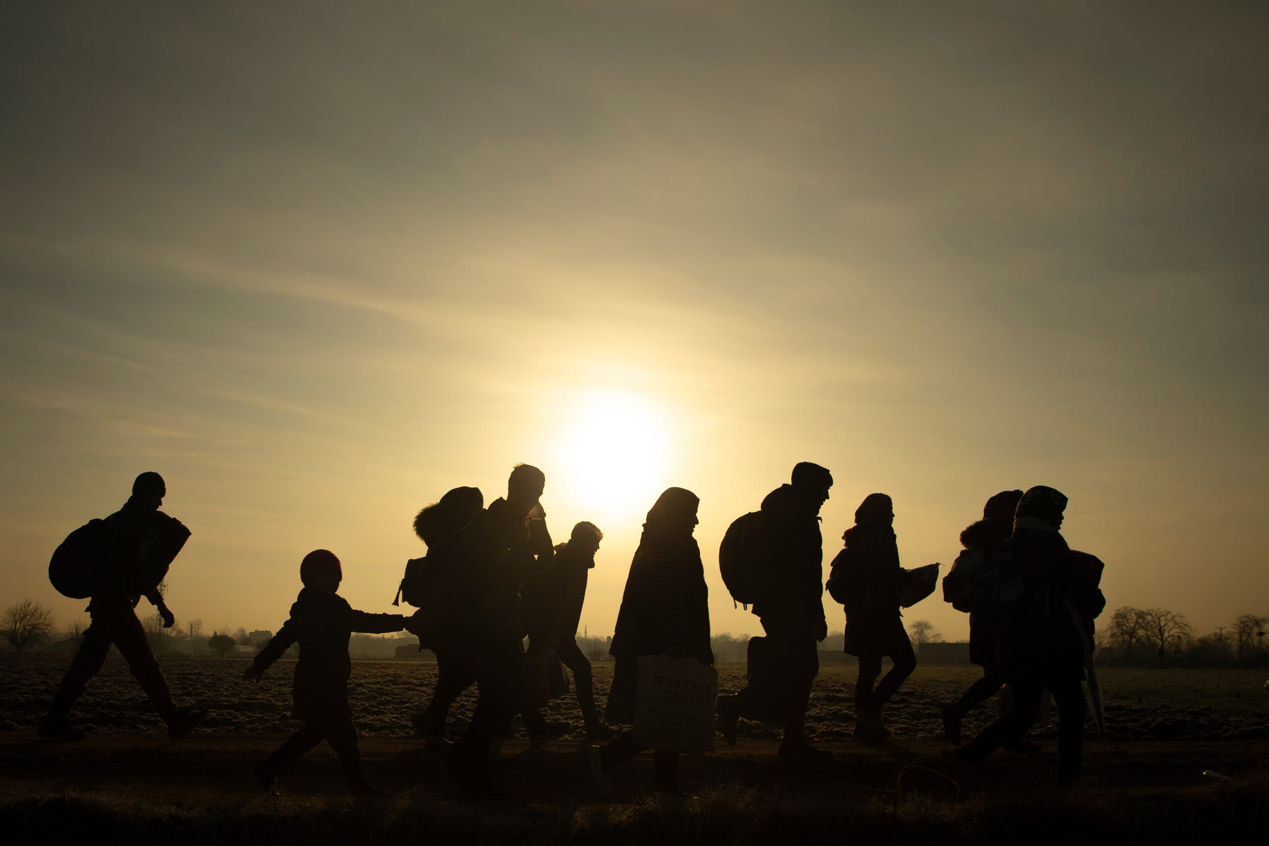 Migrants,Walk,Towards,The,Turkey’s,Pazarkule,Border,Crossing,With,Greece’s